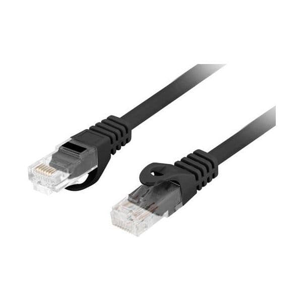 Lanberg Cabo de Rede RJ45 Utp CAT6 Preto (50cm) - PCU6-10CU-0050-BK