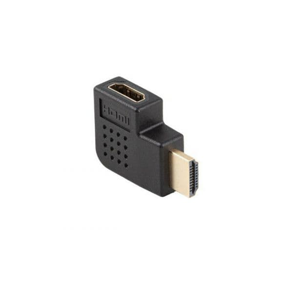 Lanberg Adaptador HDMI Macho para HDMI Fêmea Ângulo Esquerdo 4K Preto