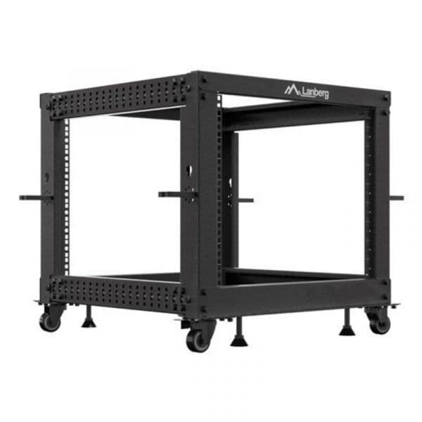 Rack Lanberg OR01-6109-B 9U 600 kg Rieles de Rack Rueda de Reenvio Preto
