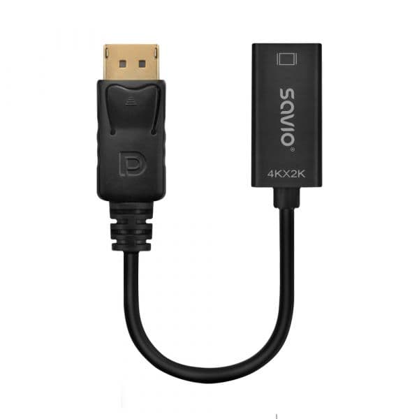 Savio AK-62 Adaptador DisplayPort V1.2 para HDMI V1.4 3D Black