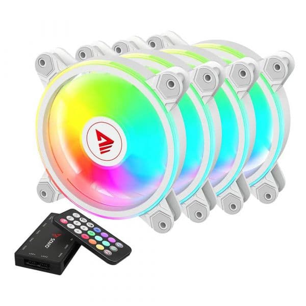 Savio Fan-01 Kit Ventoinhas ARGB 120mm Branco