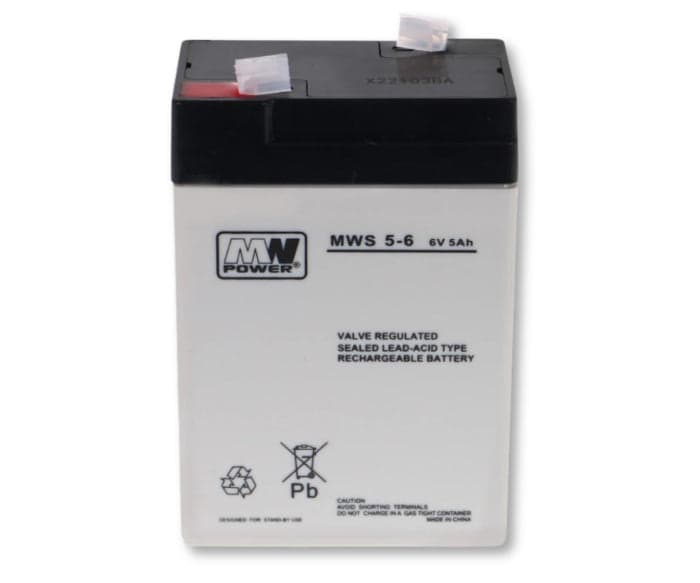 Bateria Milly Mally AGM 6 V 5 Ah 3-5 lat 70 × 47 × 107 mm 0,80 kg Faston 187 MWS 5-6