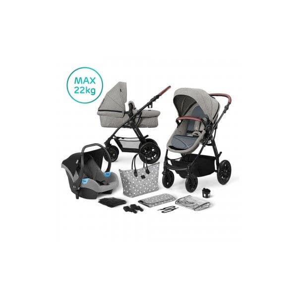Kinderkraft Conjunto Trio Xmoov (Carrinho Convertível + Cadeira Auto ) Grey