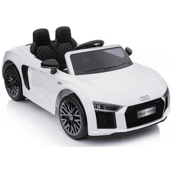 Carro Elétrico Audi R8 Spyder 12V Bateria c/ Comando Branco