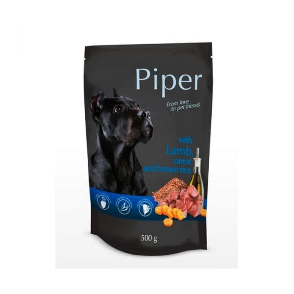 Ração Húmida Piper Adulto Borrego & Cenoura & Arroz Integral 500g