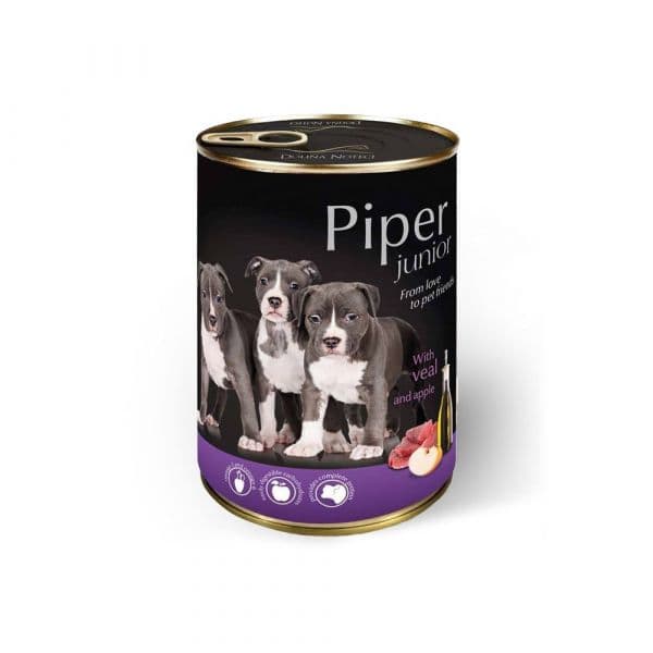 Ração Húmida Piper Junior Vaca & Maçã 400g