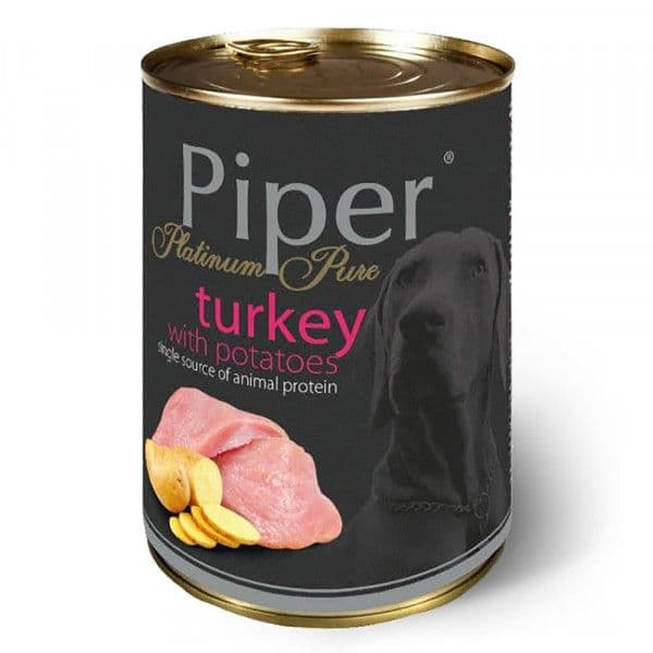 Ração Húmida Piper Platinum Pure Peru & Batata 400g