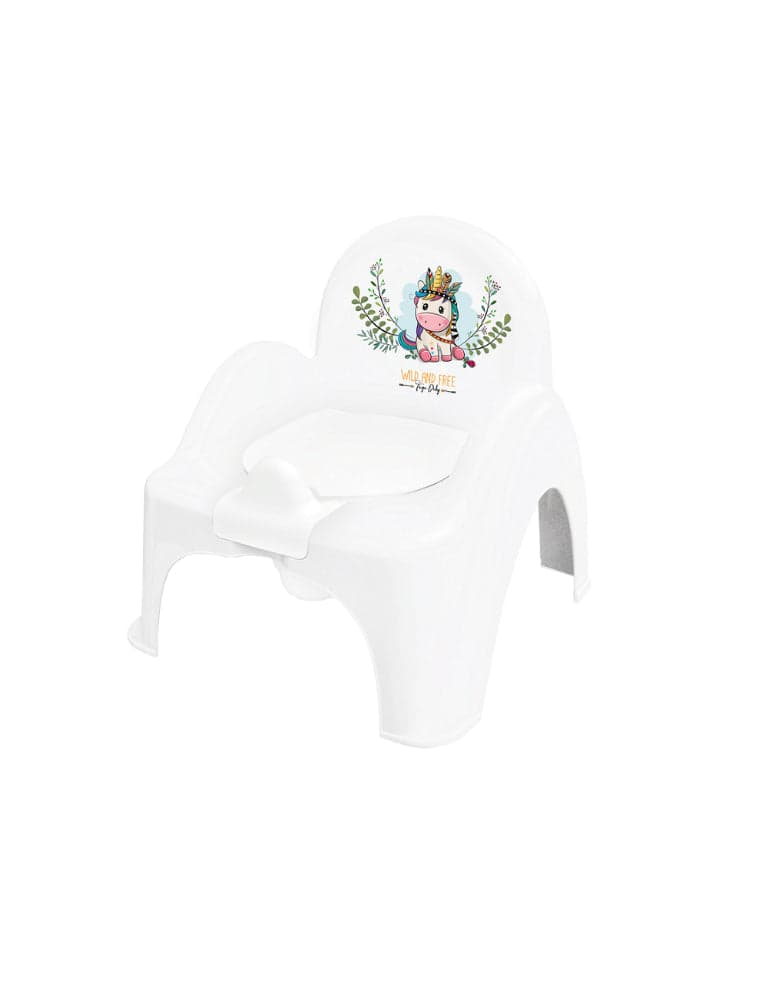 Cadeira Bacio anti-derrapante B.Active Wild & Free White/Pink - Unicorn