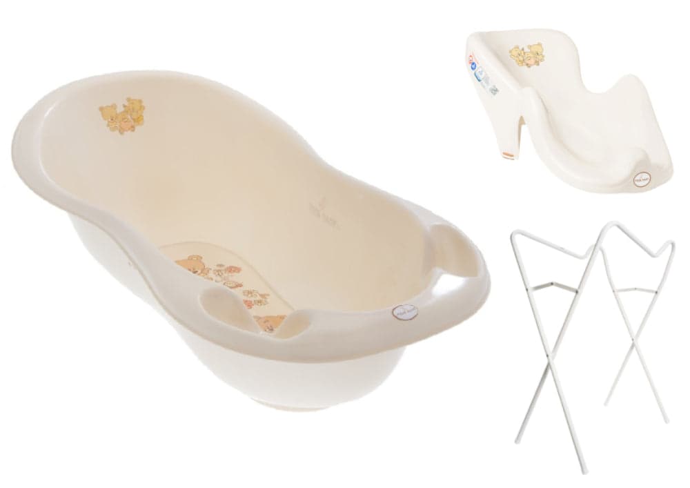 Banheira 102 cm com suporte e assento anti-derrapante B.Active Teddy Bear Beige