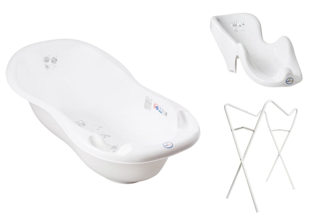 Banheira 86 cm com suporte e assento anti-derrapante B.Active Owl White