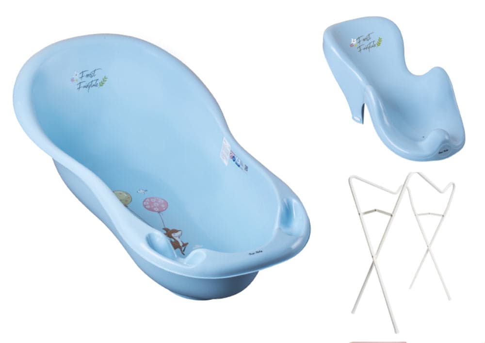Banheira 86 cm com suporte e assento anti-derrapante B.Active Forest Fairytale Blue