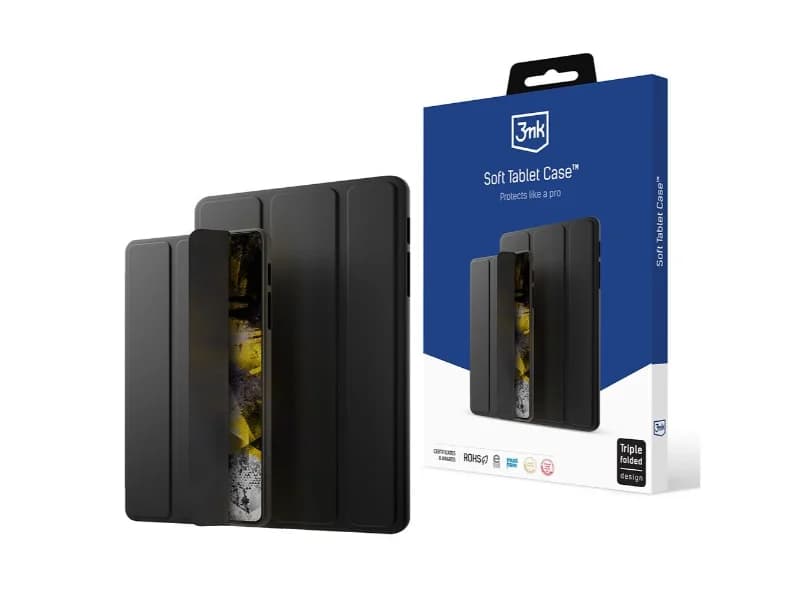 Capa 3MK Soft Tablet Case 12.9″ iPad Pro 4/5/6 Gen Preta