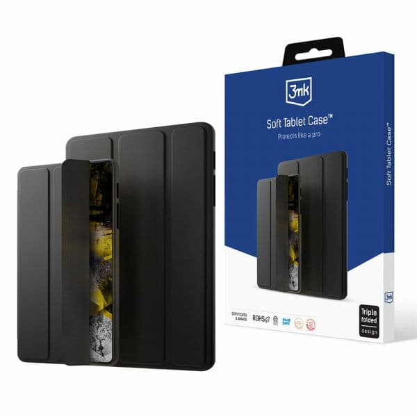 3mk Protection Capa Livro Soft Tablet Case para Samsung Galaxy Tab S6 Lite 10.4" Preta