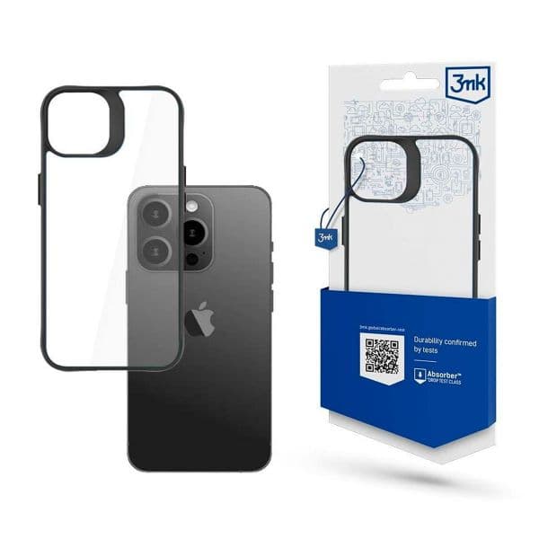 3MK Satin Armor+ iPhone 15 Pro Transparent/black