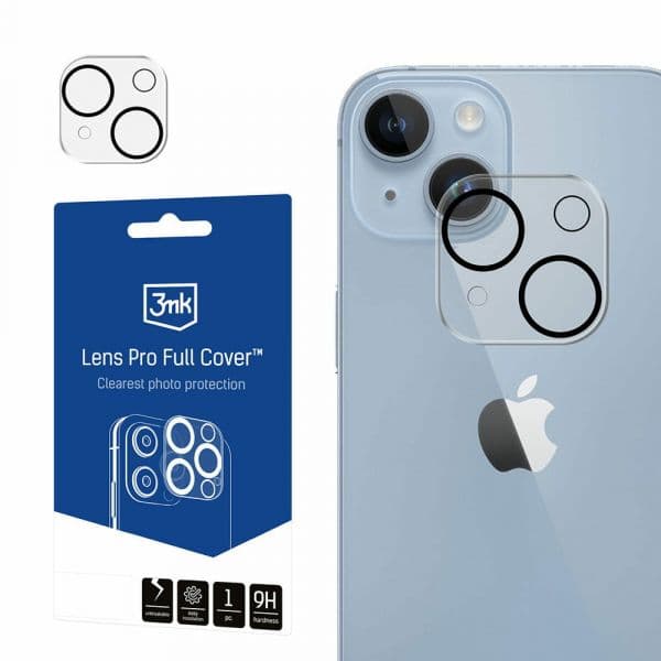 3MK Capa Lens Pro Full Cover para Apple iPhone 12 Black