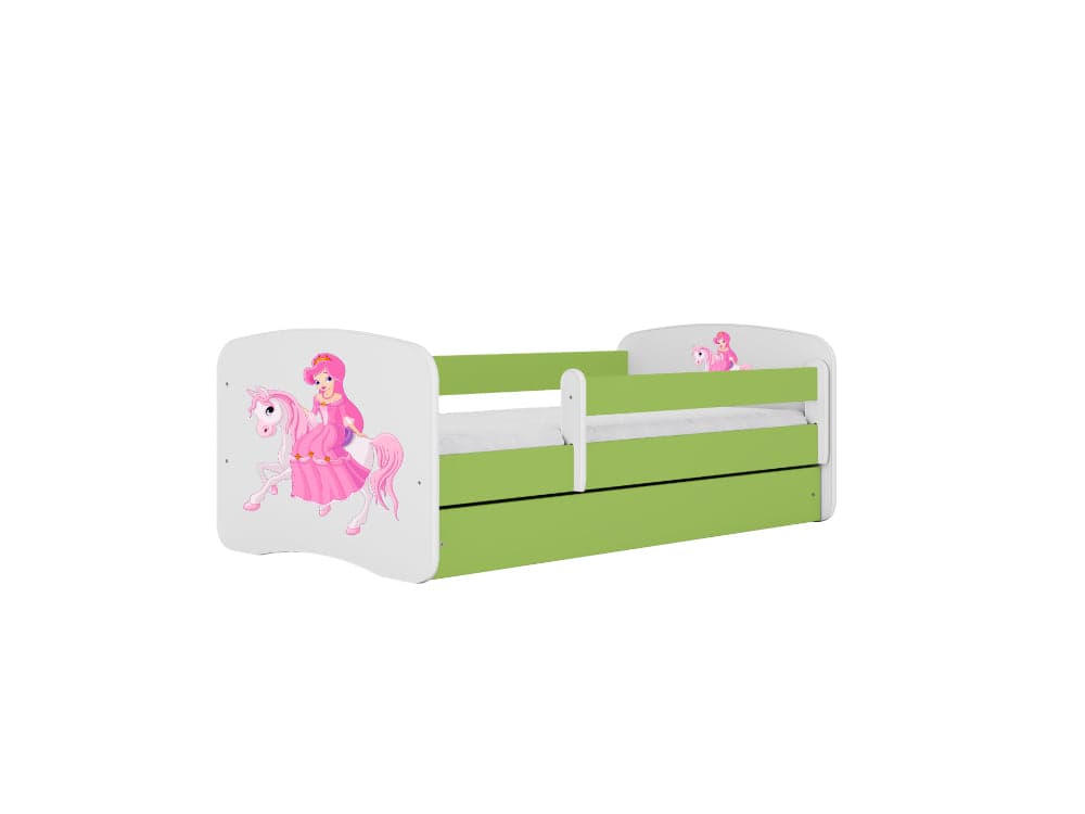 Cama 180 x 80 cm Kocot Kids BabyDreams Princess on Horse Green