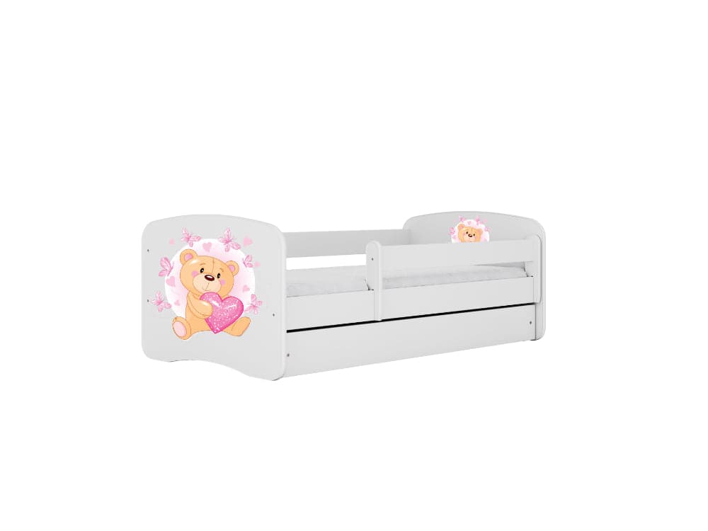 Cama 180 x 80 cm Kocot Kids com gaveta BabyDreams Teddybear Butterflies White