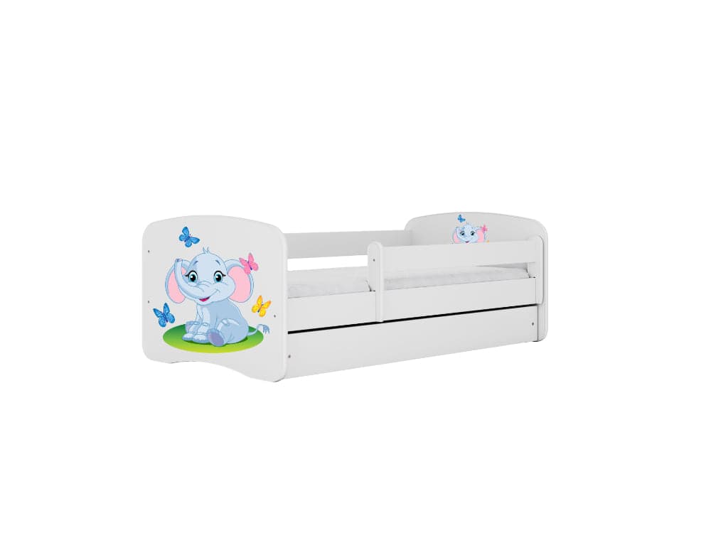 Cama 160 x 80 cm Kocot Kids com gaveta BabyDreams Baby Elephant White