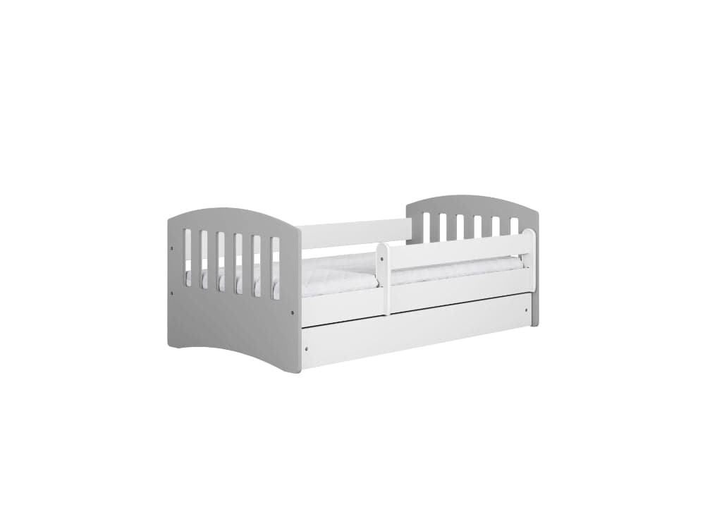 Cama 180 x 80 cm Kocot Kids com gaveta e colchão Classic 1 Mix Grey