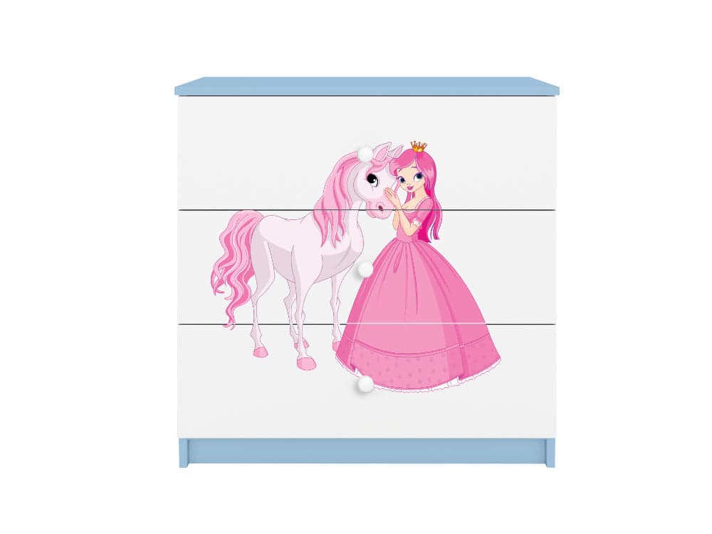 Cómoda Kocot Kids BabyDreams Princess and Horse Blue