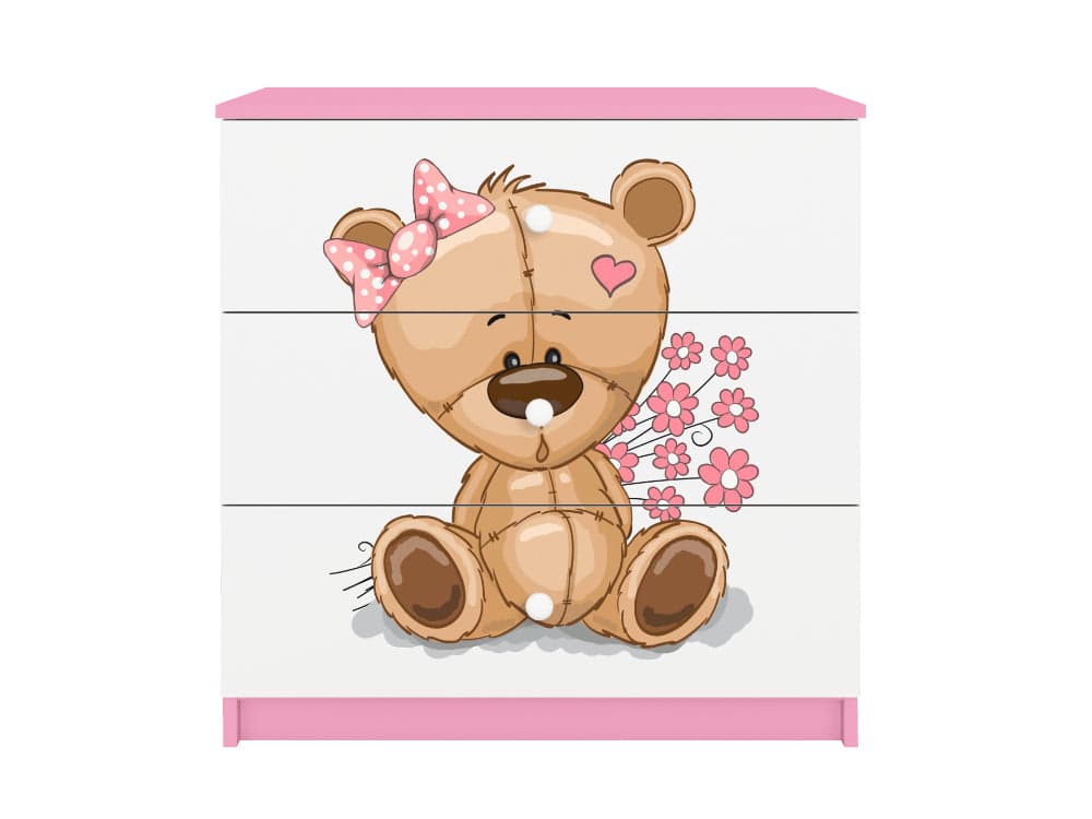 Cómoda Kocot Kids BabyDreams Teddybear Flowers Pink