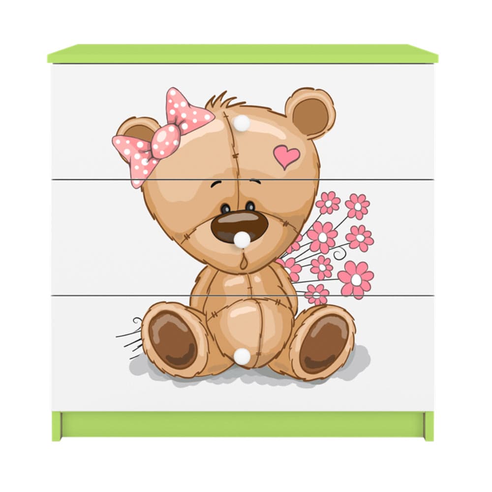 Cómoda Kocot Kids BabyDreams Teddybear Flowers Green