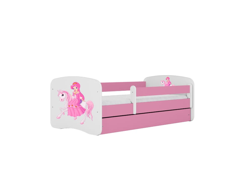 Cama 140 x 70 cm Kocot Kids com gaveta Babydreams Princess on Horse Pink
