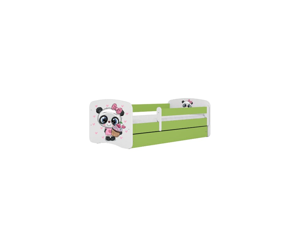 Cama 180 x 80 cm Kocot Kids com gaveta BabyDreams Panda Green