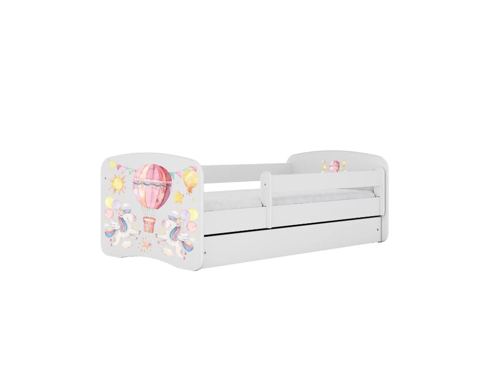 Cama 180 x 80 cm Kocot Kids com colchão BabyDreams Balloon White