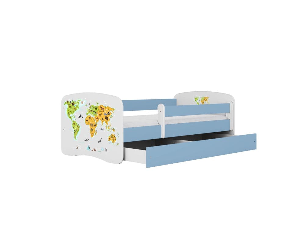 Cama 140 x 70 cm Kocot Kids BabyDreams Map Blue