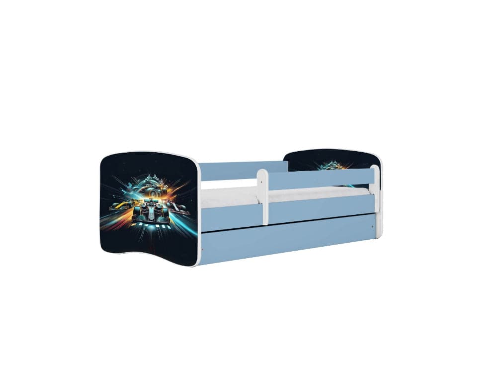 Cama 140 x 70 cm Kocot Kids BabyDreams Race Blue
