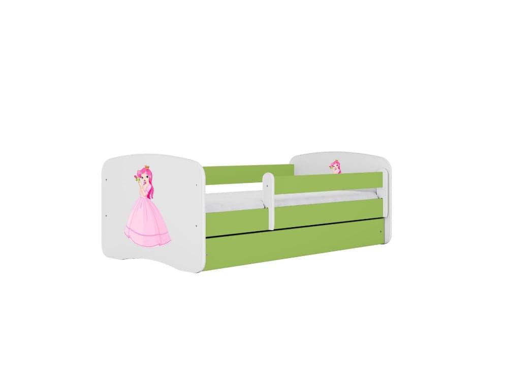 Cama 140 x 70 cm Kocot Kids com gaveta Babydreams Princess Green