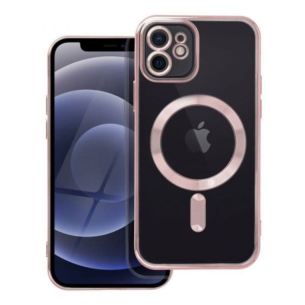 Electro Mag Cover Case Compatible With Magsafe para iphone 12 Rose Gold