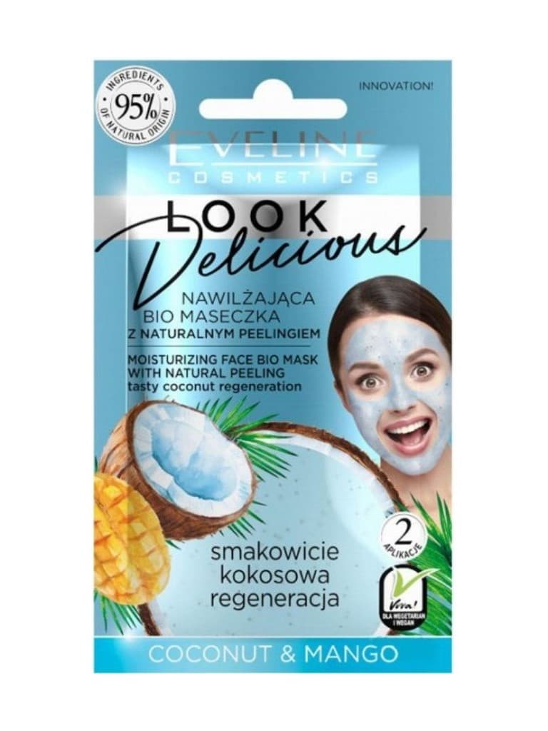 Eveline Look Delicious Face Bio Mask + Natural Scrub Coconut Mango 10ml