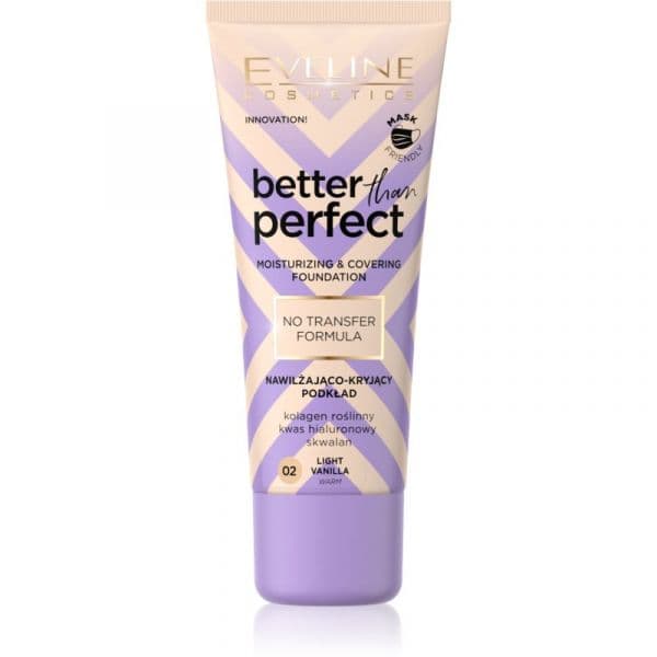 Eveline Better Than Perfect Base Corretora de Imperfeições com Efeito Hidratante Tom 02 Light Vanilla Warm 30ml