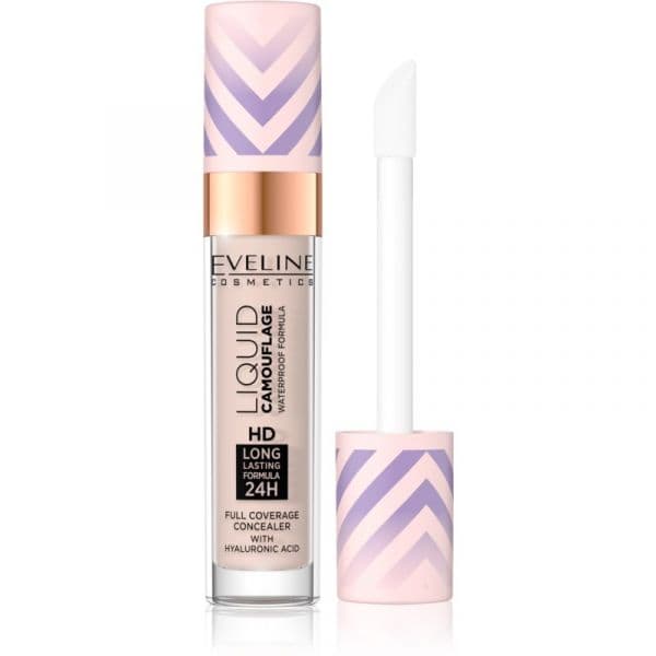 Eveline Liquid Camouflage Corretor à Prova D'água com Ácido Hialurónico Tom 02 Light Vanilla 7,5 ml