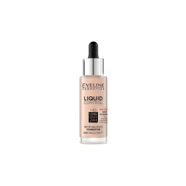 Eveline Liquid Control Base Líquida com Pipeta Tom 50 Golden Bege 32ml
