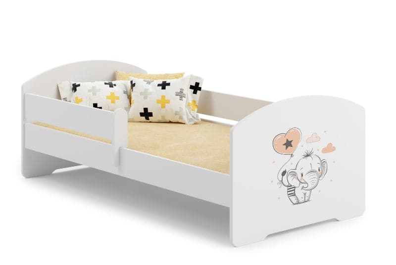 Cama de criança 140 x 70 colchão e estrado incluídos Kobi Luk Elephant