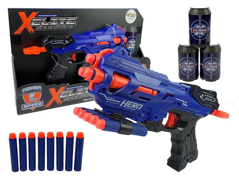 PISTOLA ELITE COM BALAS E LATAS ALVO
