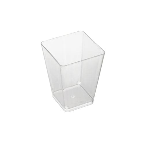 CONJUNTO DE 50 COPOS CULINÁRIA QUADRADOS DE PLÁSTICO 120ML