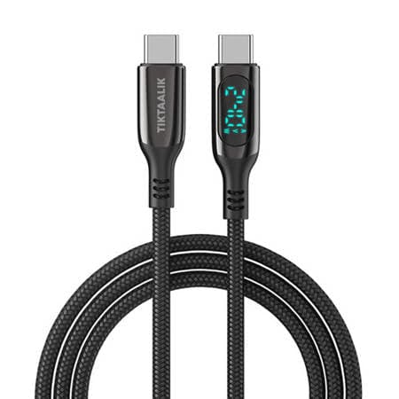 CABO USB-C PARA USB-C TIKTAALIK PD 240W, 1,5 M (PRETO)