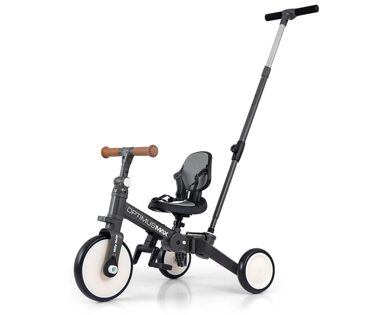 Bicicleta 5In1 Optimus Max Cinzento Escuro Qplay