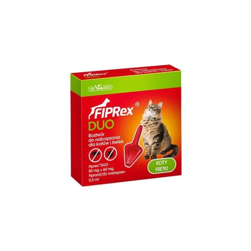 Fiprex Duo Pipeta Antiparasitaria para Gatos y Hurones