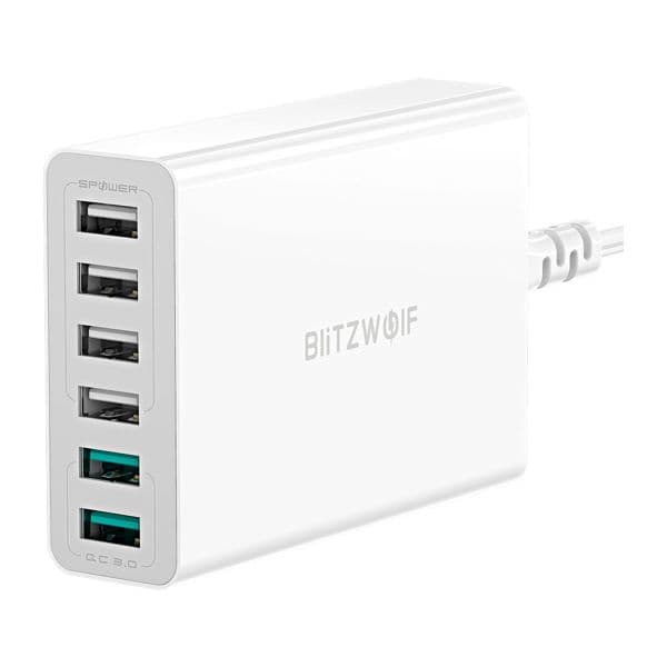 Blitzwolf Carregador BW-S15 6xUSB 60W Branco