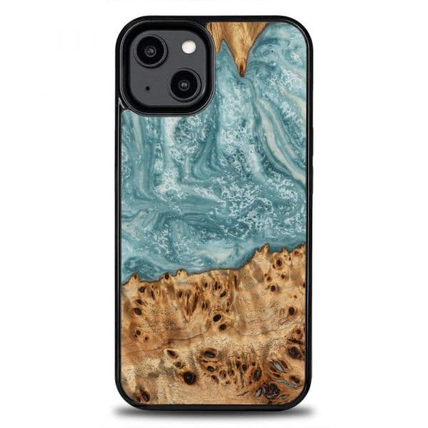 We Wood Capa de Madeira e Resina para iPhone 15 Plus Blue/White