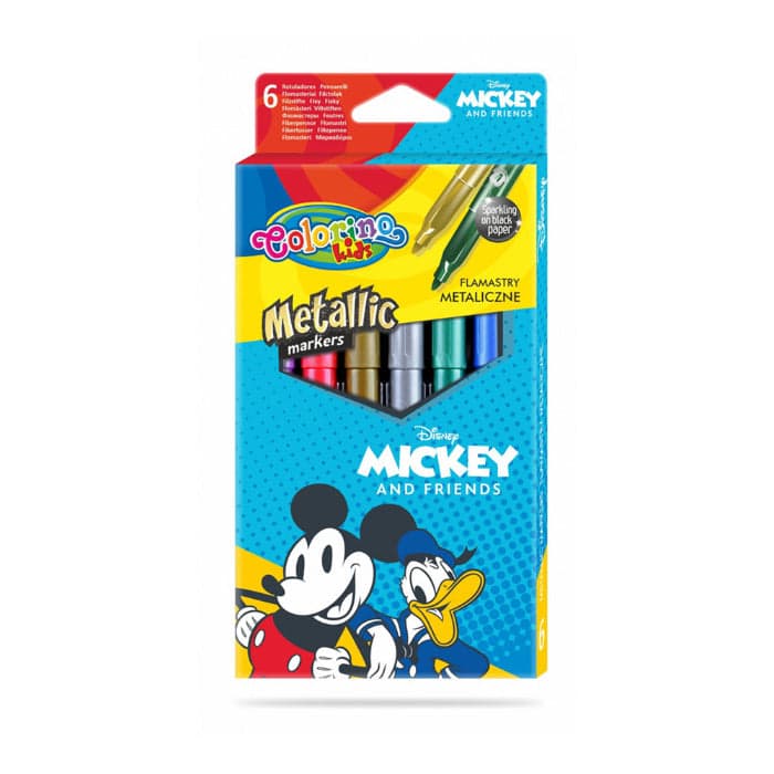 Colorino Caixa 6 Marcadores Metálicos Disney Mickey - PRT89960