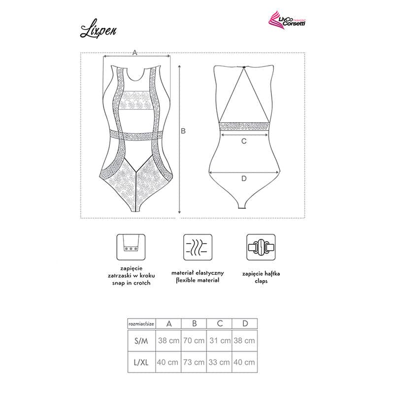 Livco Corsetti Fashion Lixpen Lc 90612 Body Negro L/XL (D-239144)