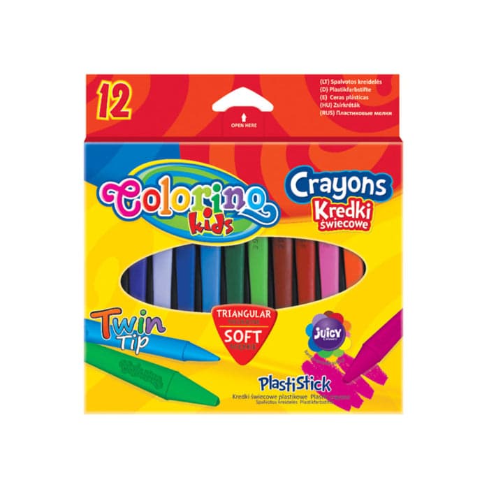 Lápis Cera Triangular 12 Cores