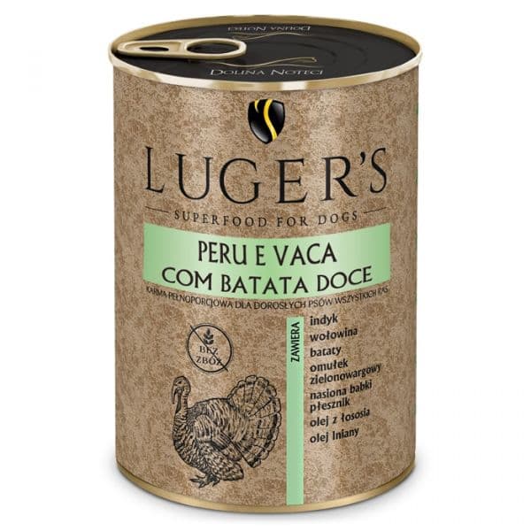 Ração Húmida Luger's Adult Turkey & Beef & Sweet Potato 400g