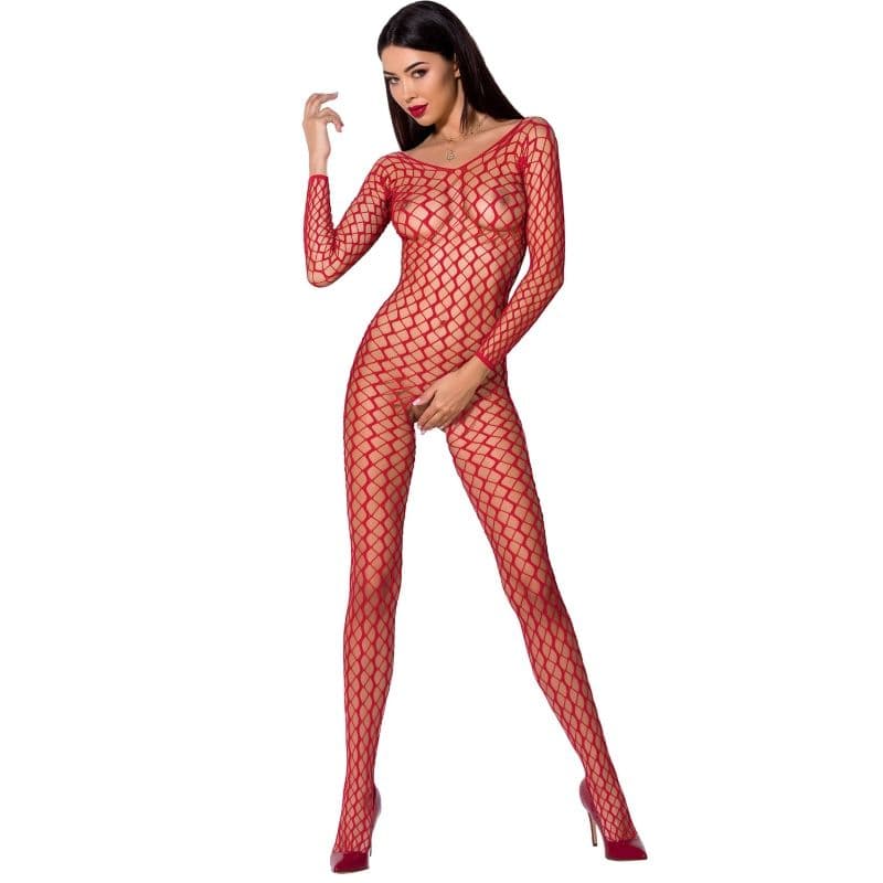 Passion Woman – Bs068 Bodystocking – Red One Size